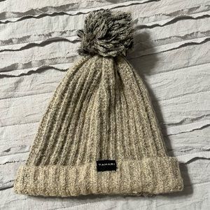 tahari tan beanie